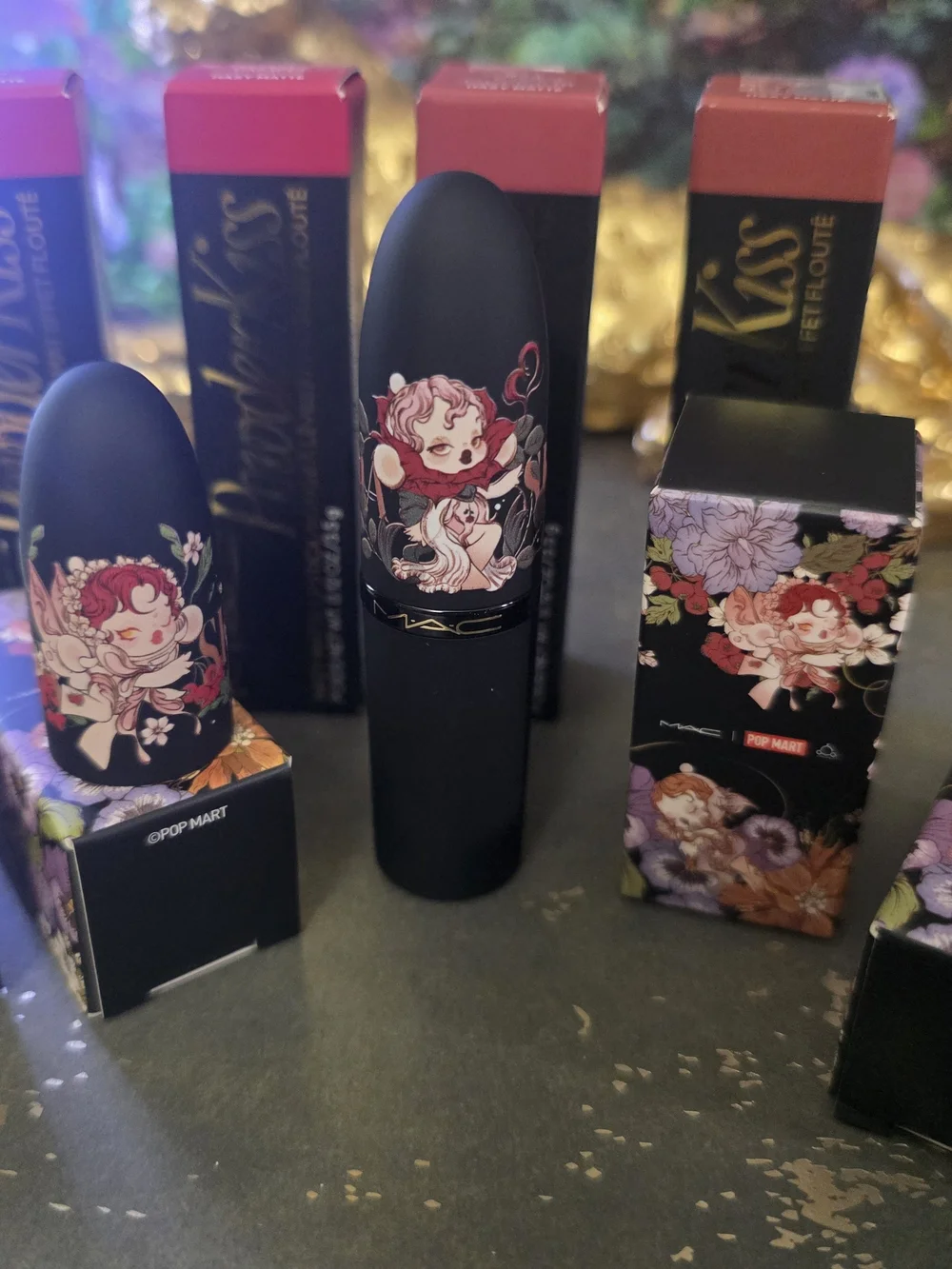 MAC × Skullpanda Powder kiss liptick bundle set limited edition.
